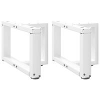 Salontafelpoten 2 st T-vormig 50x25x(30-31) cm staal wit