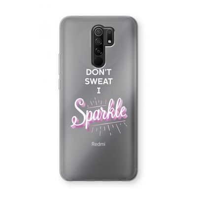 Sparkle quote: Xiaomi Redmi 9 Transparant Hoesje