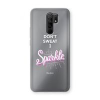 Sparkle quote: Xiaomi Redmi 9 Transparant Hoesje
