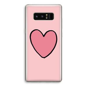 Hartje: Samsung Galaxy Note 8 Transparant Hoesje