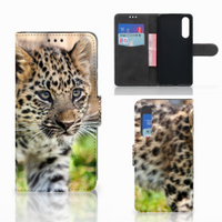 Huawei P30 Telefoonhoesje met Pasjes Baby Luipaard - thumbnail