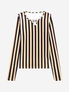 Nik&Nik Meisjes top - Striped - Amandel bruin