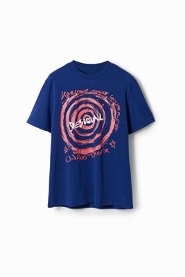 T-shirt spiraal met logo - BLUE - S