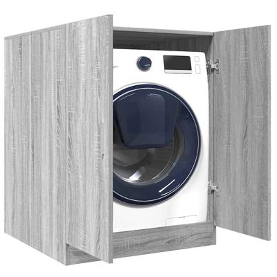 Wasmachinekast 71x71,5x91,5 cm grijs sonoma eikenkleurig