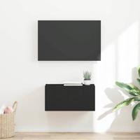 TV Wandkast Wandgemonteerd Zwart 60 x 31 x 29.5 cm Bewerkt hout