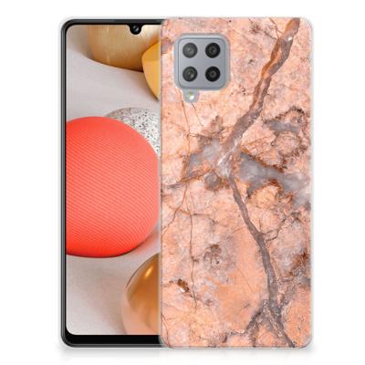 Samsung Galaxy A42 | TPU | Siliconen hoesje | Marmer Oranje