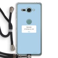 Reminder: Sony Xperia XZ2 Compact Transparant Hoesje met koord Reminder: Sony Xperia XZ2 Compact Transparant Hoesje met koord