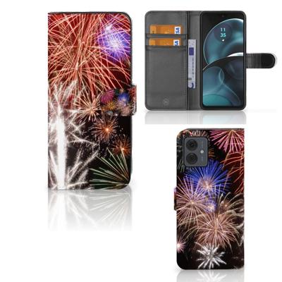 Motorola Moto G14 | Wallet Case | met Pasjes | Vuurwerk