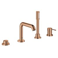 GROHE Essence New afbouwdeel voor 4-gats badrandcombinatie met omstel incl. baduitloop, handdouche en doucheslang 200cm warm sunset 19578DA1