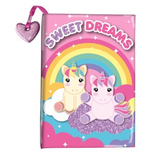 Dagboek Sweet Dreams unicorns/eenhoorns met glitter