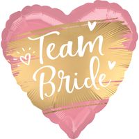 Folieballon Team Bride Roze/Goud (43cm) - thumbnail