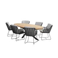 4 Seasons Outdoor Fabrice tuinset 7-delig - Prado tafel 240x115cm - thumbnail