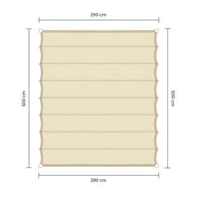 Sunfighter Wavesail Waterproof ivoor 2,9x5m.