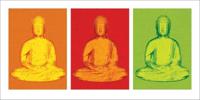 Kunstdruk Buddha Pop Art 100x50cm