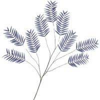 Daan Kromhout Kunsttak palm leaf zijde blauw 150 cm | 6 stuks