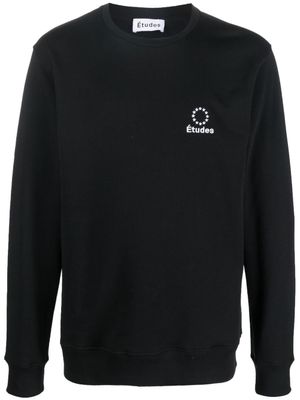 Études Studio sweat en coton biologique à logo brodé - Noir