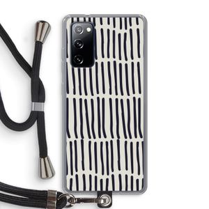 Moroccan stripes: Samsung Galaxy S20 FE / S20 FE 5G Transparant Hoesje met koord
