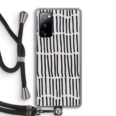 Moroccan stripes: Samsung Galaxy S20 FE / S20 FE 5G Transparant Hoesje met koord