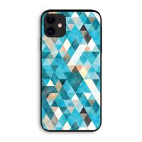 Gekleurde driehoekjes blauw: iPhone 11 Biologisch afbreekbaar hoesje