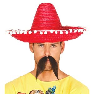 Rode Mexicaanse sombrero 45 cm   -