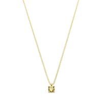 14k Geelgouden Ketting met Citrien (November) - 42+2 cm