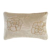 Kussen DKD Home Decor Gouden 50 x 10 x 30 cm Blommor