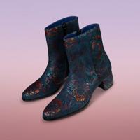 Blue Desert Lotus Lady Boot Lureaux - Handgemaakte Nette Schoenen Voor Heren
