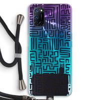 Moroccan Print: Oppo A92 Transparant Hoesje met koord