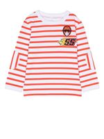 Stella McCartney Kids t-shirt rayé à détail de patch - Rouge - thumbnail