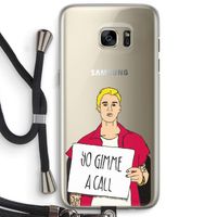 Gimme a call: Samsung Galaxy S7 Edge Transparant Hoesje met koord