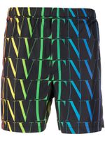 Valentino Garavani short de bain à logo imprimé - Noir Valentino Garavani short de bain à logo imprimé - Noir