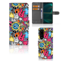 Sony Xperia 5III Wallet Case met Pasjes Punk Rock - thumbnail