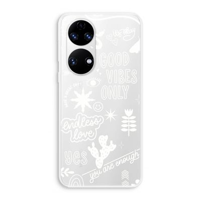 Good vibes: Huawei P50 Transparant Hoesje