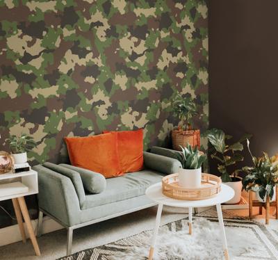 Camouflage patroon fotobehang