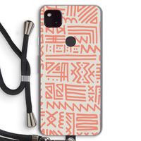 Marrakech Pink: Pixel 4a 5G Transparant Hoesje met koord