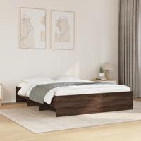 Bedframe zonder matras bewerkt hout bruin eikenkleur 150x200 cm