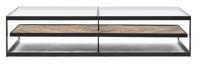 Rivièra Maison Salontafel 'Graydon' Essenhout en Glas, 180 x 80cm