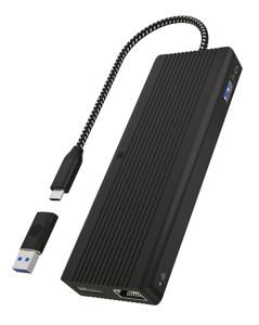 ICY BOX IB-DK4080AC Bedraad USB 3.2 Gen 1 (3.1 Gen 1) Type-C Zwart