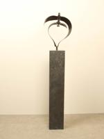 Bronzen beeld 2 vogels boven elkaar, 34 cm Bronzen beeld 2 vogels boven elkaar, 34 cm