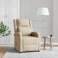 Fauteuil verstelbaar stof crmekleurig