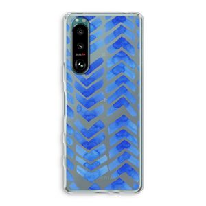 Blauwe pijlen: Sony Xperia 5 III Transparant Hoesje