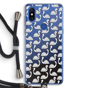 Zwanen: Xiaomi Mi Mix 3 Transparant Hoesje met koord
