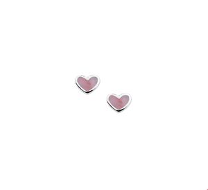 TFT Oorknoppen Hart Zilver Gerhodineerd Glanzend 5.5 mm x 6.8 mm