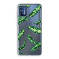 Lange bladeren: Motorola Moto G9 Plus Transparant Hoesje
