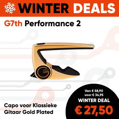 G7th Performance 2 Capo voor Klassieke Gitaar Gold Plated - Aanbieding, op = op