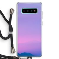 Sunset pastel: Samsung Galaxy S10 Plus Transparant Hoesje met koord