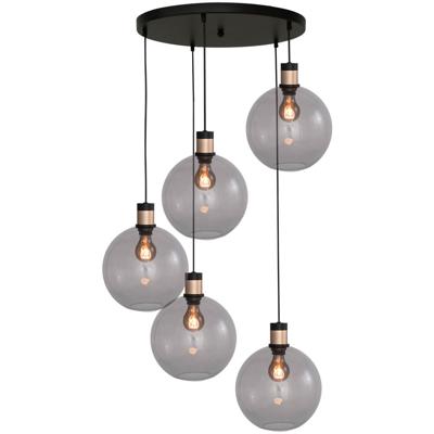 Masterlight Vide hanglampLazise 2 5x Ø 25cm goud met zwart - 2942-05-02-50-5-25