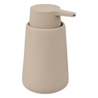 5Five Zeeppompje/zeepdispenser Cocoon - kunststeen - beige - 300 ml - keuken/badkamer/toilet
