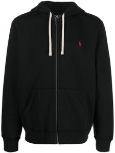 Polo Ralph Lauren hoodie zippé à logo brodé - Noir