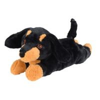 Warmte/magnetron opwarm knuffel tekkel hond   -